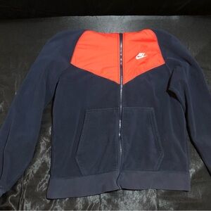 Nike Navy and Red Fleece Jacket
